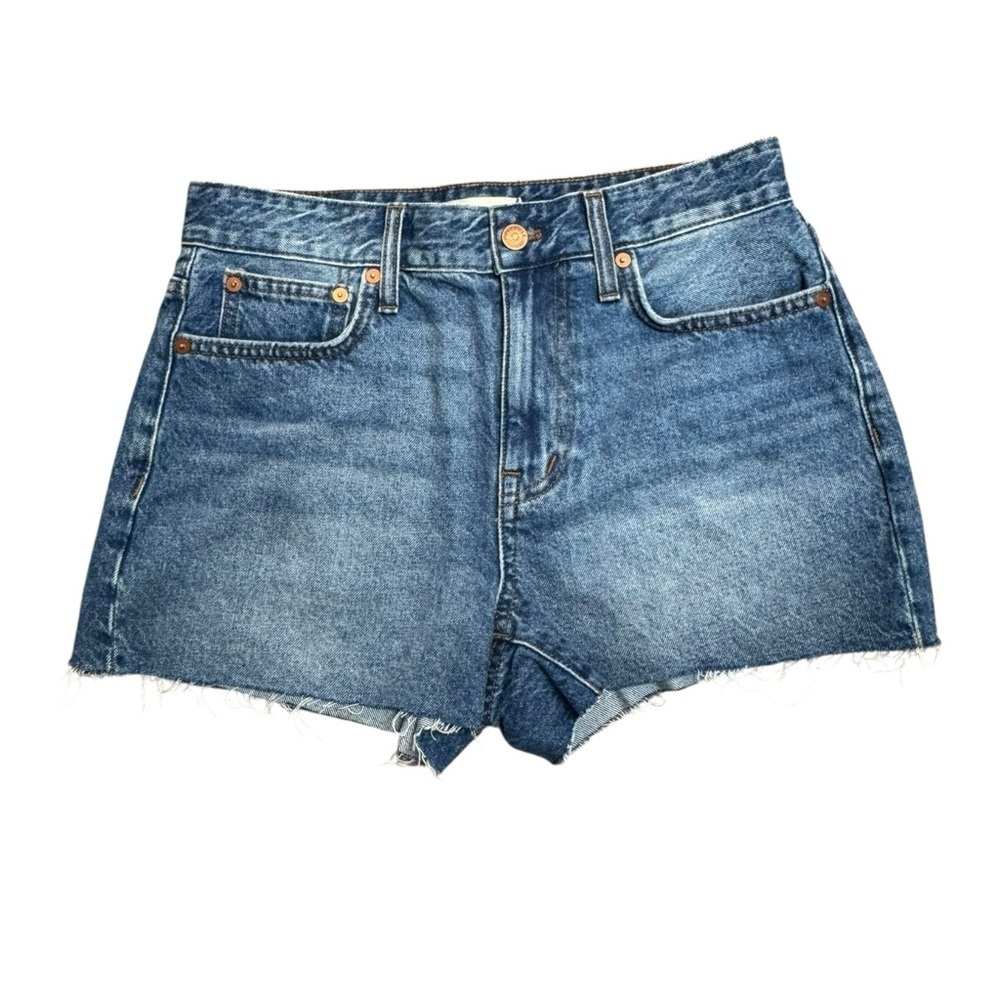 Madewell Blue Denim Cutoff Shorts Raw Hem Size 26 NWT